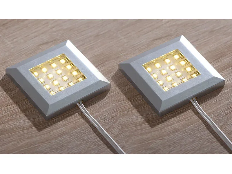 Set mit 2 LED-Leuchten CRUSH grau