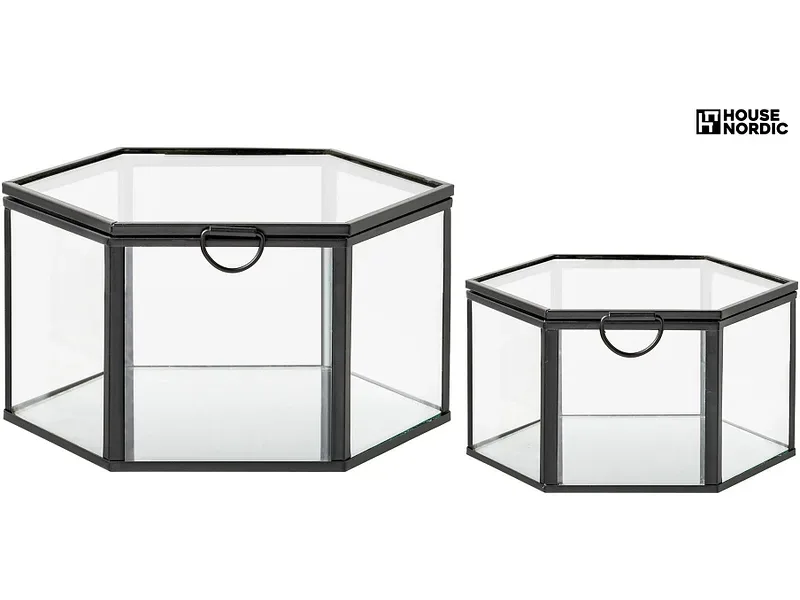 Set mit Aufbewahrungsboxen VINTAGE Schwarz