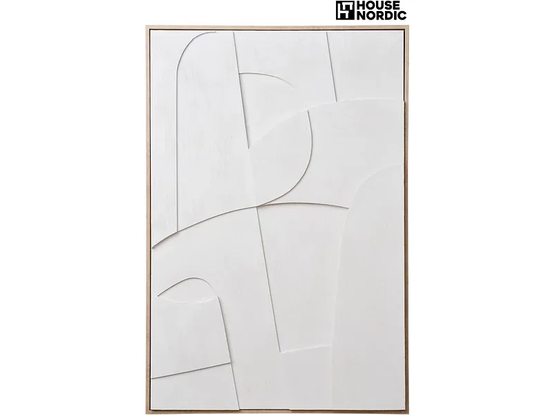 Strukturierte Leinwand MADELINE 1 Stück weiss 60x90x3cm