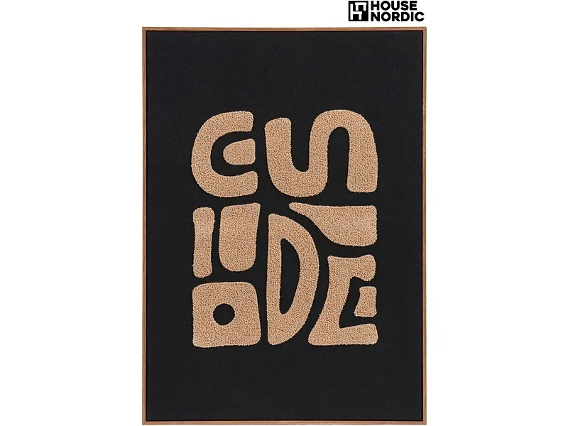 Getuftete Leinwand TINE 1 Stück schwarz 50x70x2.5cm
