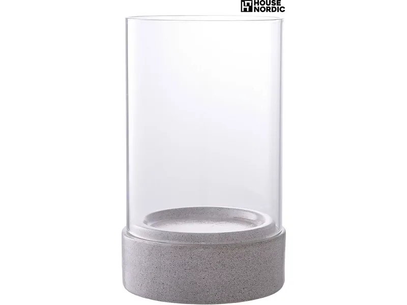 Laterne HURRICANE Beton Grau
