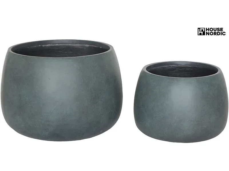Set mit Übertöpfen STANBURY 55x37x55cm blau