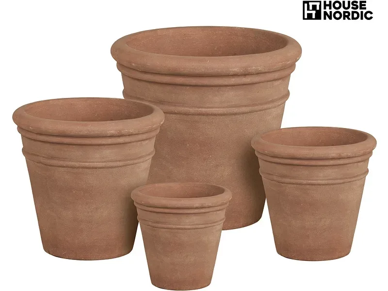 Set mit Übertöpfen STOCKPORT 49x49x49cm braun