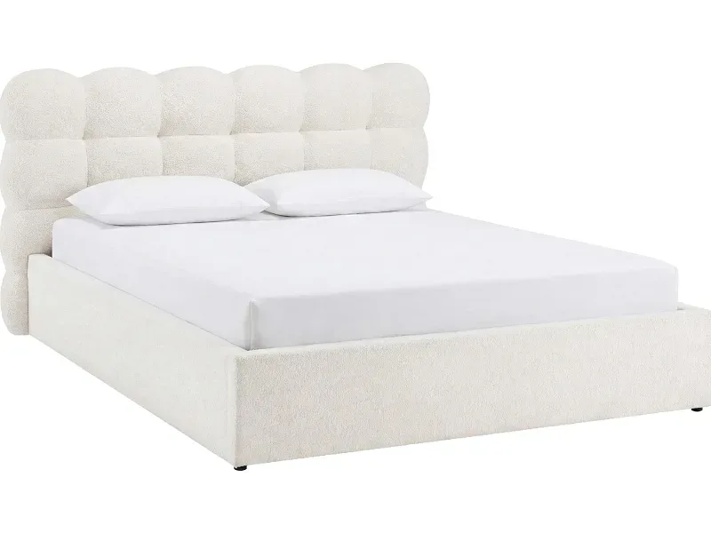 Kastenbett AMORE 140x200cm stoff beige