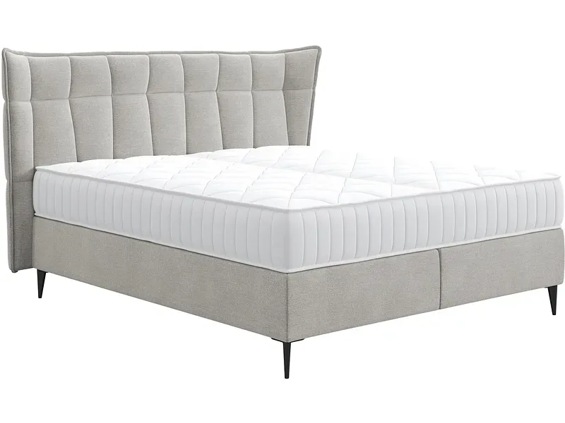 Boxspringbett PALACE grau anthrazit 200x200cm flexibel / halbfest
