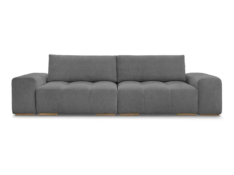 3er Sofa BOBOCHIC ANAKIN Boucle-Stoff dunkelgrau