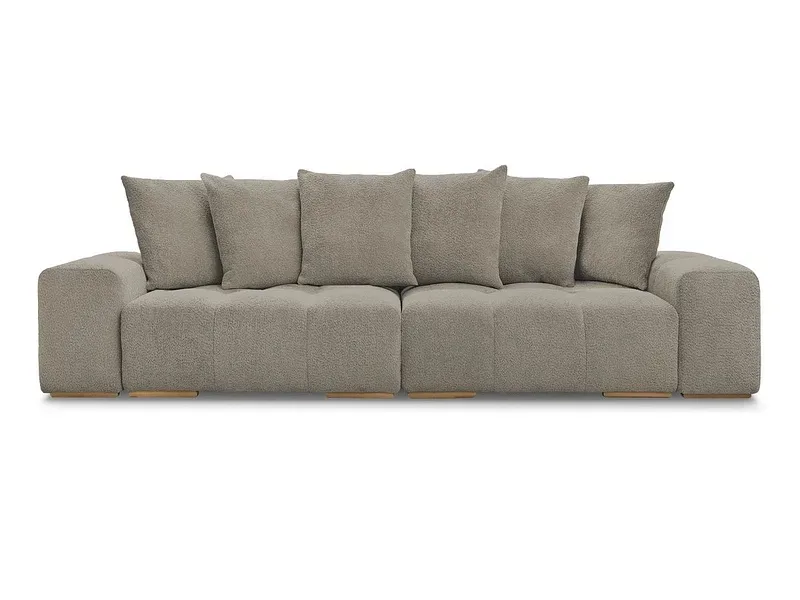 3er Sofa BOBOCHIC ANAKIN Boucle-Stoff taupe