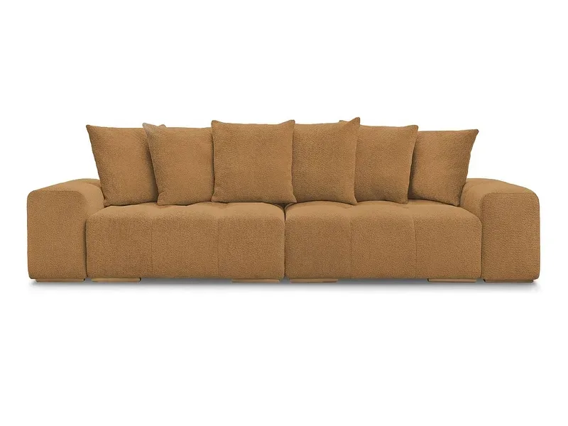 3er Sofa BOBOCHIC ANAKIN Boucle-Stoff gelb