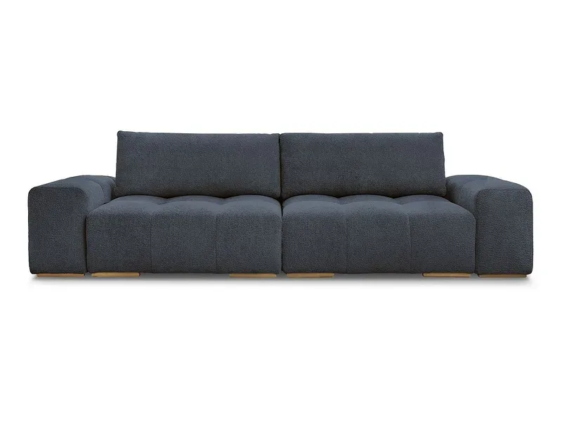 3er Sofa BOBOCHIC ANAKIN Boucle-Stoff dunkelblau