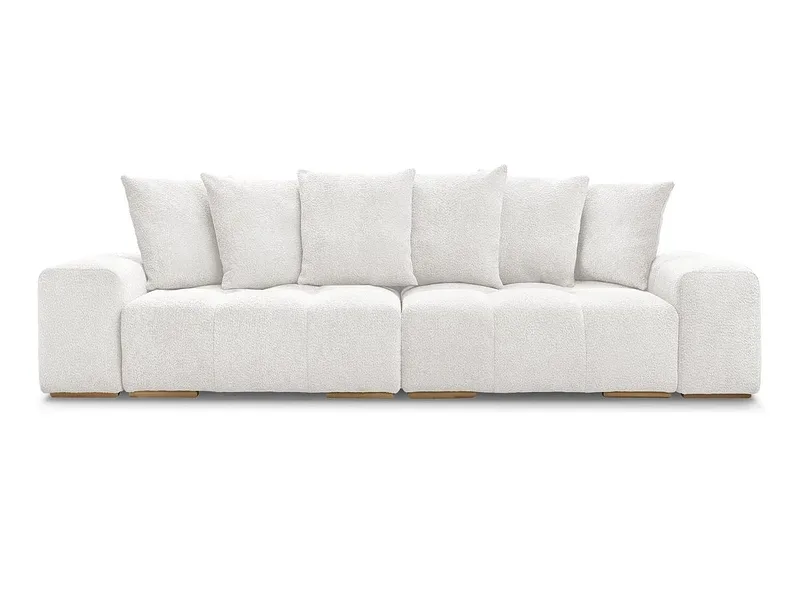 3er Sofa BOBOCHIC ANAKIN Boucle-Stoff weiss