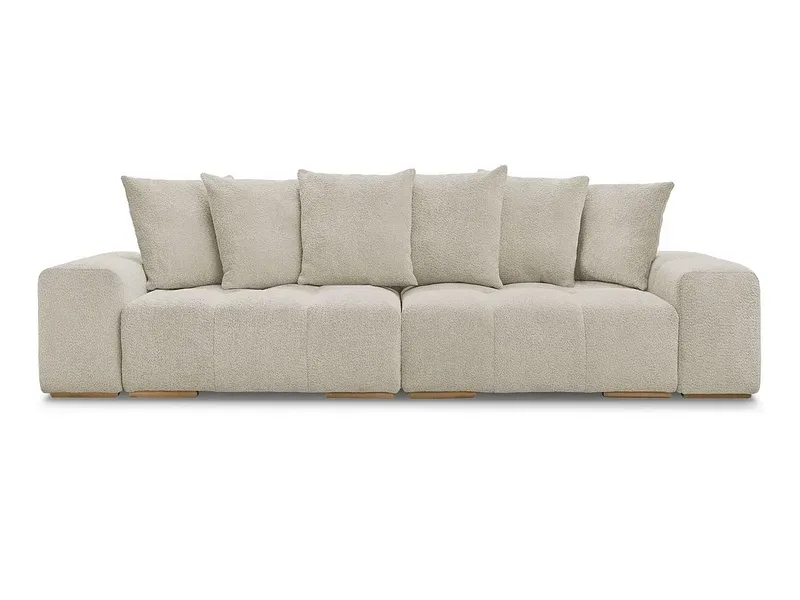 3er Sofa BOBOCHIC ANAKIN Boucle-Stoff beige