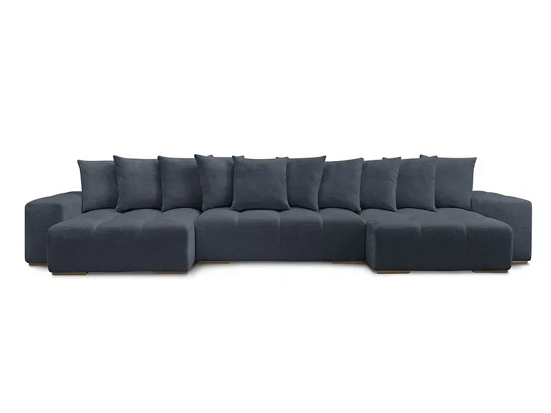 Wohnlandschaft BOBOCHIC ANAKIN Stoff mit Textur dunkelblau