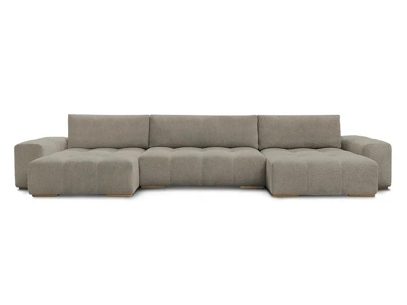 Wohnlandschaft BOBOCHIC ANAKIN Boucle-Stoff taupe