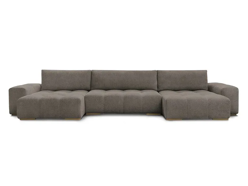 Wohnlandschaft BOBOCHIC ANAKIN Boucle-Stoff rotbraun