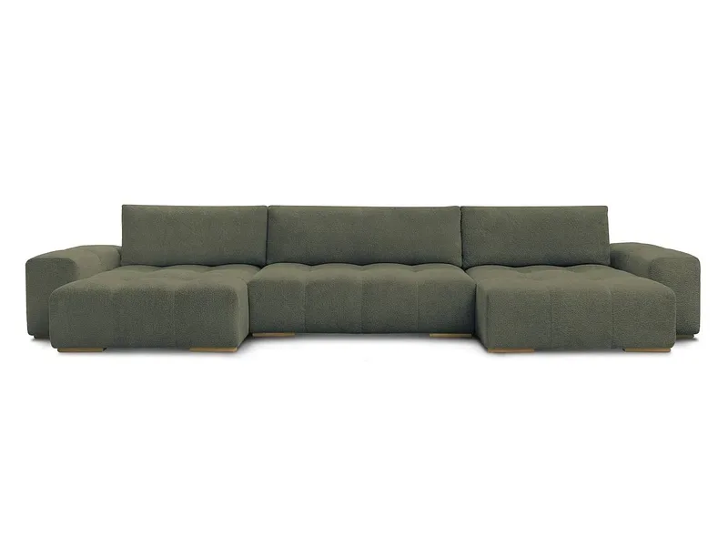 Wohnlandschaft BOBOCHIC ANAKIN Boucle-Stoff grün