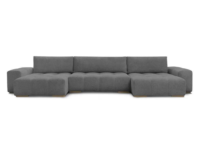 Wohnlandschaft BOBOCHIC ANAKIN Boucle-Stoff dunkelgrau