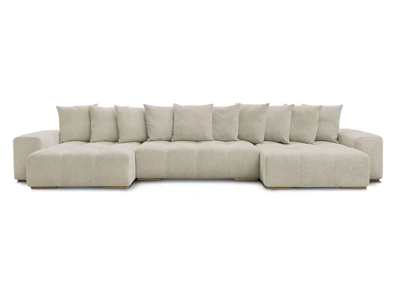 Wohnlandschaft BOBOCHIC ANAKIN Boucle-Stoff beige