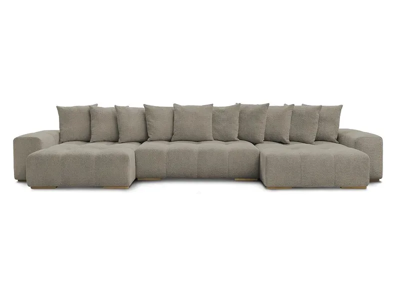Wohnlandschaft BOBOCHIC ANAKIN Boucle-Stoff taupe