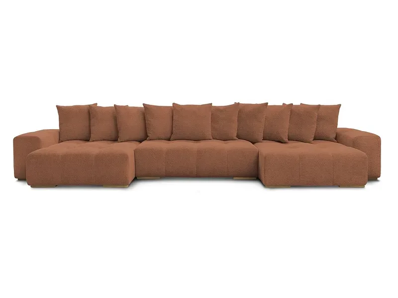 Wohnlandschaft BOBOCHIC ANAKIN Boucle-Stoff orange