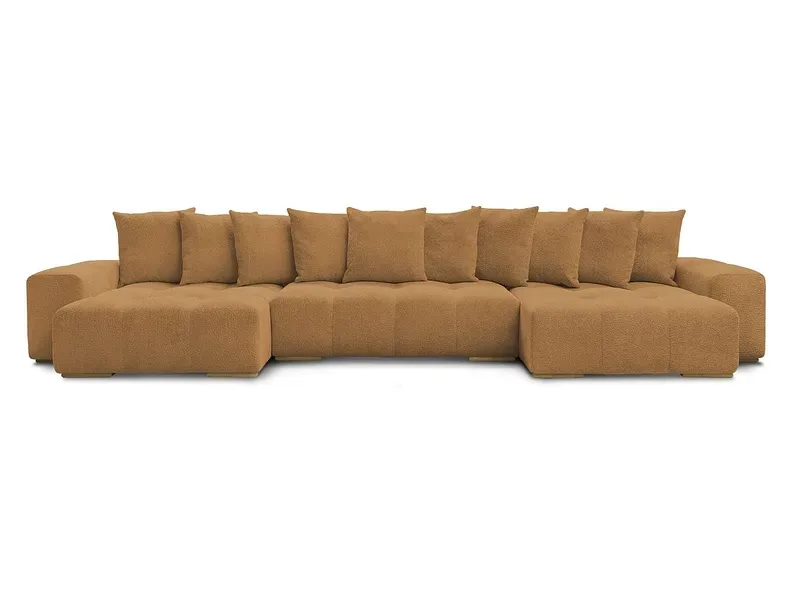 Wohnlandschaft BOBOCHIC ANAKIN Boucle-Stoff gelb
