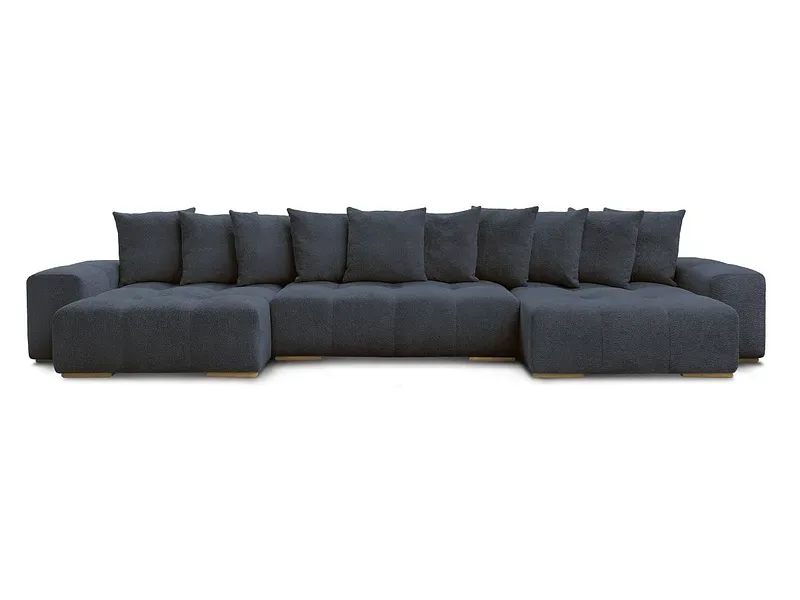Wohnlandschaft BOBOCHIC ANAKIN Boucle-Stoff dunkelblau