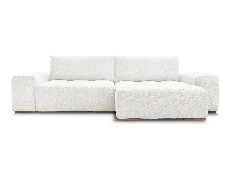 Ecksofa BOBOCHIC ANAKIN Boucle-Stoff weiss