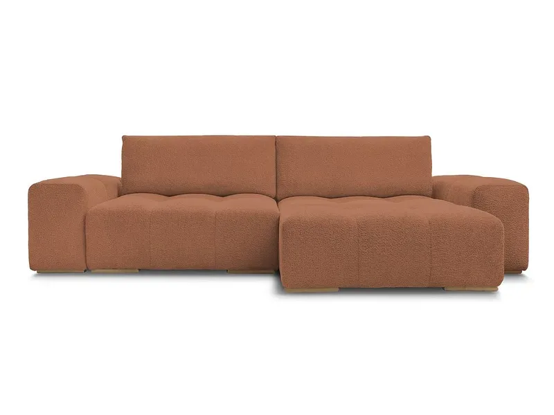 Ecksofa BOBOCHIC ANAKIN Boucle-Stoff orange