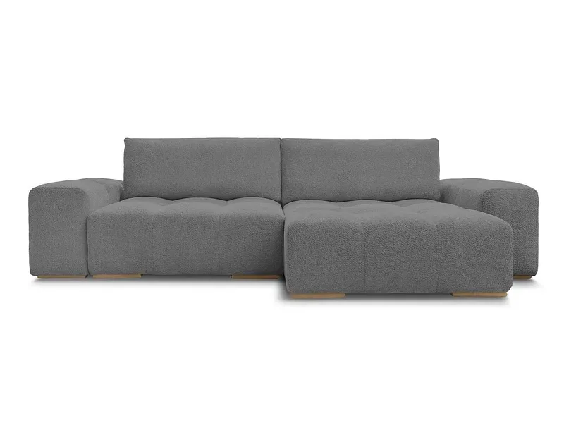 Ecksofa BOBOCHIC ANAKIN Boucle-Stoff dunkelgrau