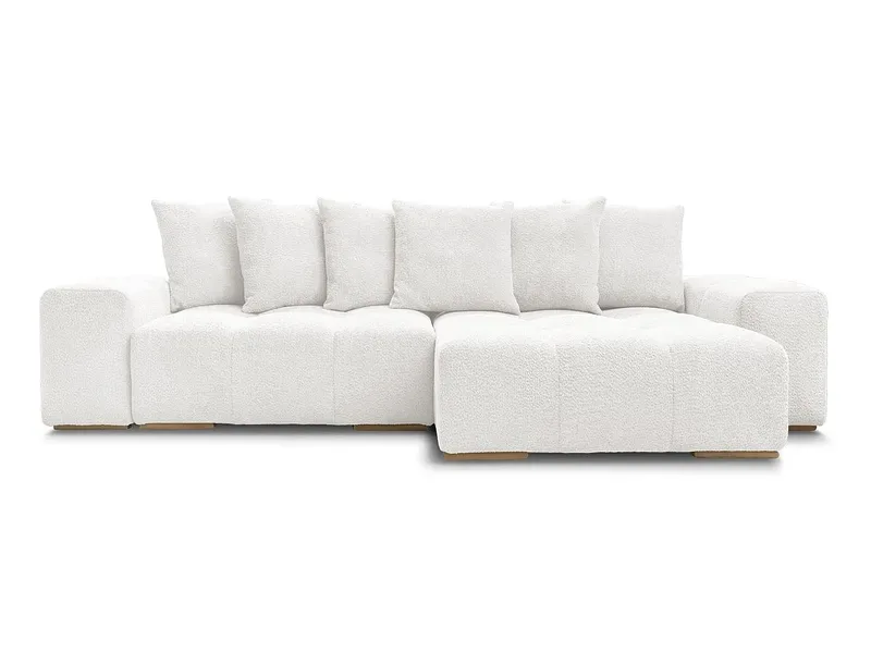 Ecksofa BOBOCHIC ANAKIN Boucle-Stoff weiss