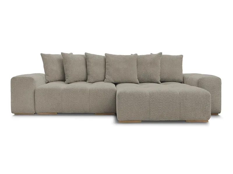 Ecksofa BOBOCHIC ANAKIN Boucle-Stoff taupe