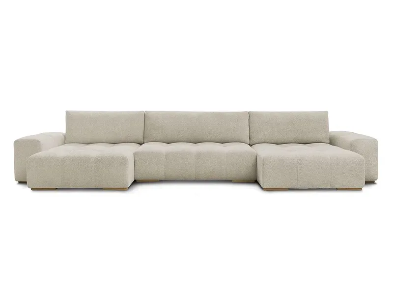 Wohnlandschaft BOBOCHIC ANAKIN Boucle-Stoff beige