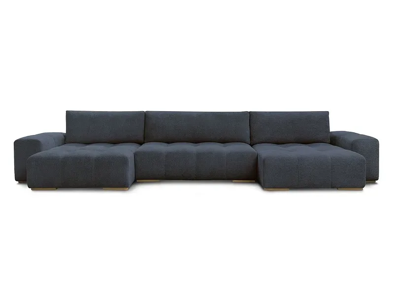 Wohnlandschaft BOBOCHIC ANAKIN Boucle-Stoff dunkelblau