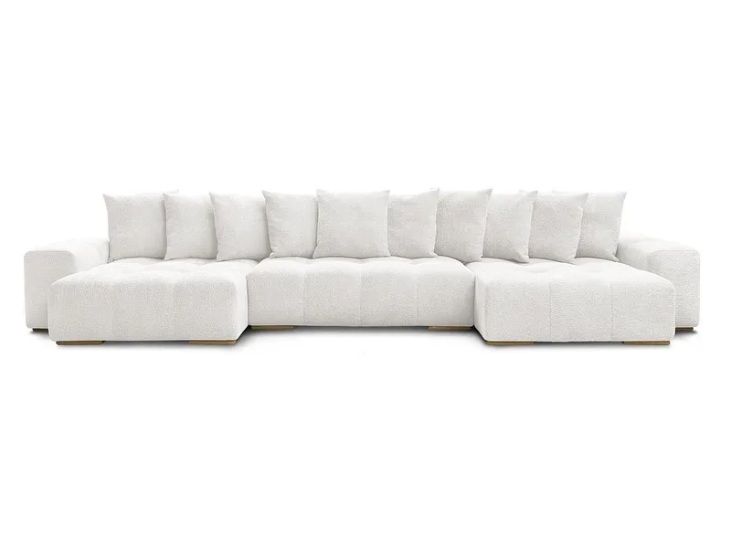 Wohnlandschaft BOBOCHIC ANAKIN Boucle-Stoff weiss