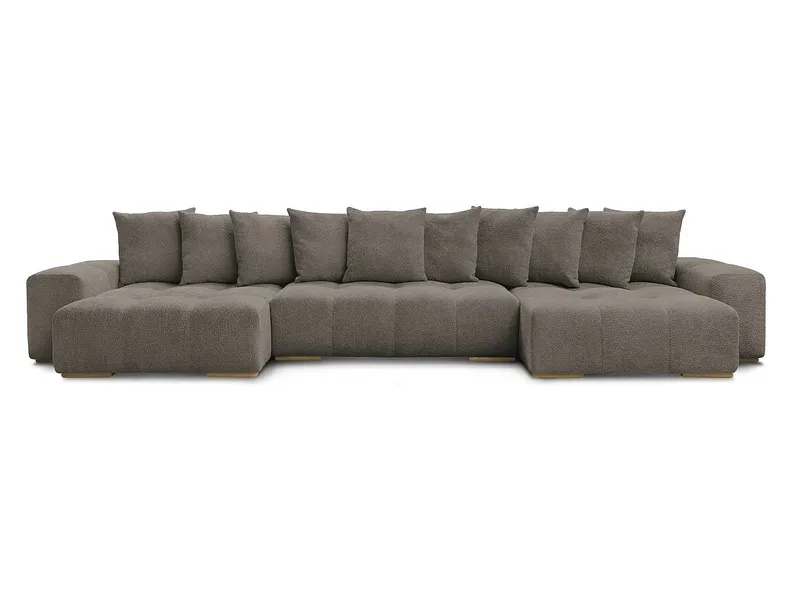 Wohnlandschaft BOBOCHIC ANAKIN Boucle-Stoff rotbraun