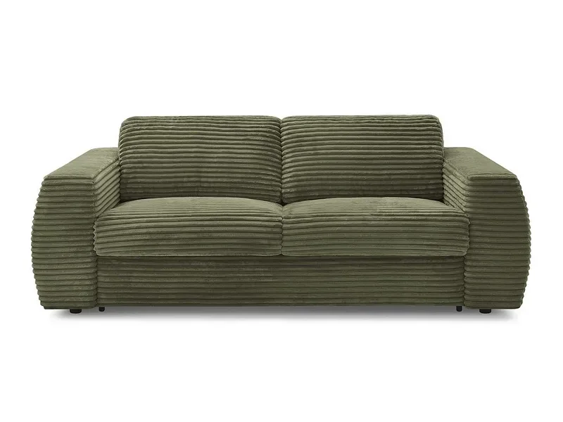 3er Sofa BOBOCHIC HUGO Boucle-Stoff grün