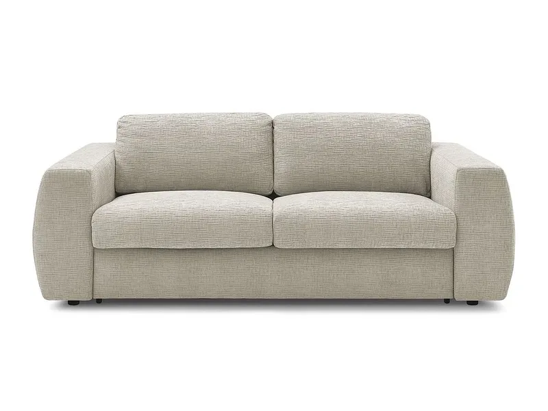 3er Sofa BOBOCHIC HUGO Stoff mit Textur beige