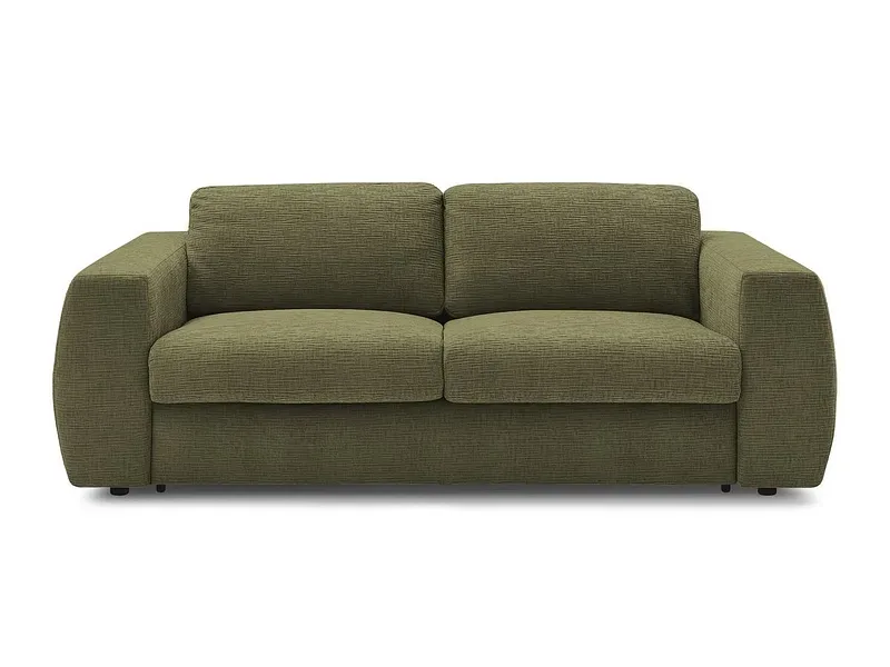 3er Sofa BOBOCHIC HUGO Stoff mit Textur grün