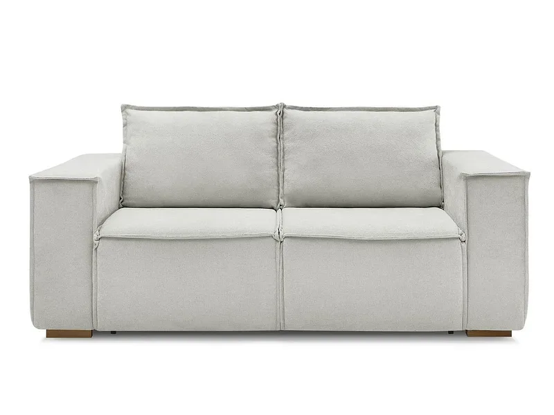 3er Sofa BOBOCHIC CHELSEA Stoff mit Textur hellgrau