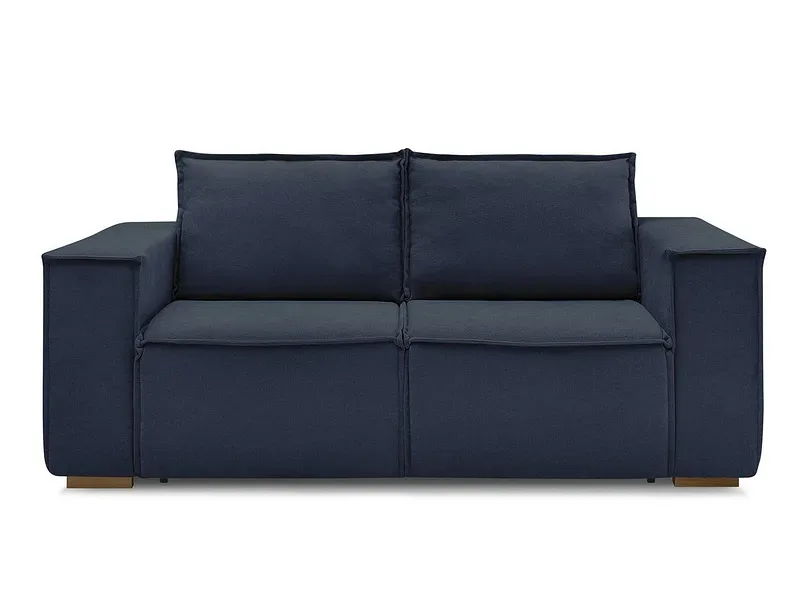 3er Sofa BOBOCHIC CHELSEA Stoff mit Textur dunkelblau