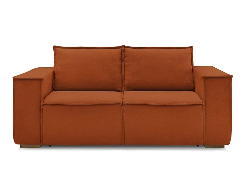 3er Sofa BOBOCHIC CHELSEA Stoff mit Textur orange