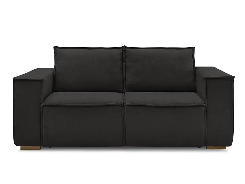 3er Sofa BOBOCHIC CHELSEA Stoff mit Textur schwarz