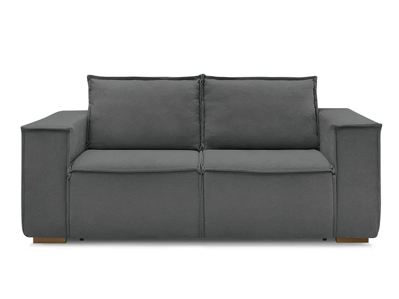 3er Sofa BOBOCHIC CHELSEA Stoff mit Textur dunkelgrau