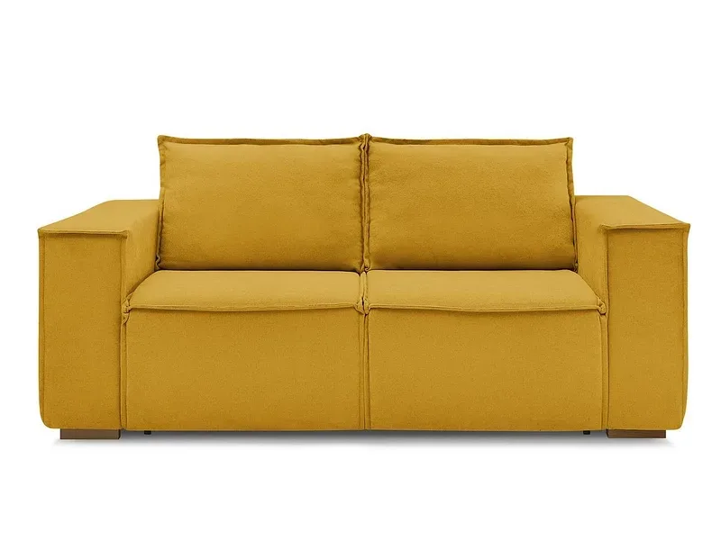 3er Sofa BOBOCHIC CHELSEA Stoff mit Textur gelb