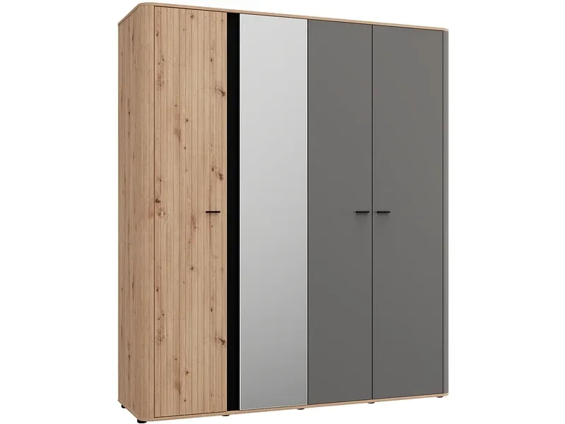 Schrank SINOP graphite gray 4 Türen