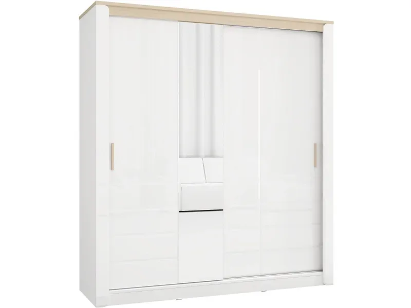 Schrank ABERDEEN weiss glänzend 2 Türen