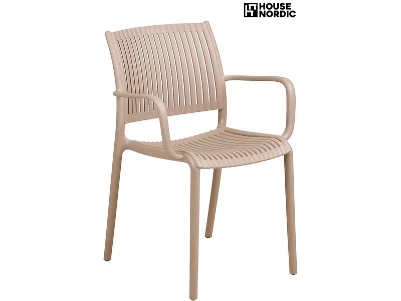 HOUSE NORDIC Gartenstuhl MANZANO Polypropylen taupe