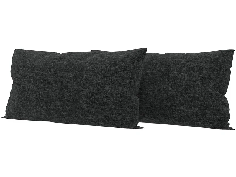 Set 2 Kissen PALACE 70x15cm grau anthrazit
