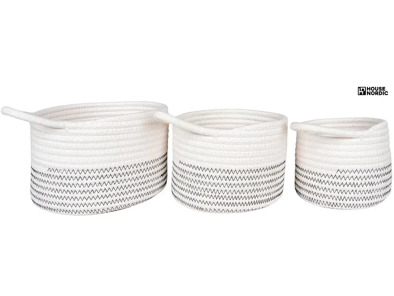 Set mit 3 Aufbewahrungsboxen ALGAR weiss 20x20x14cm