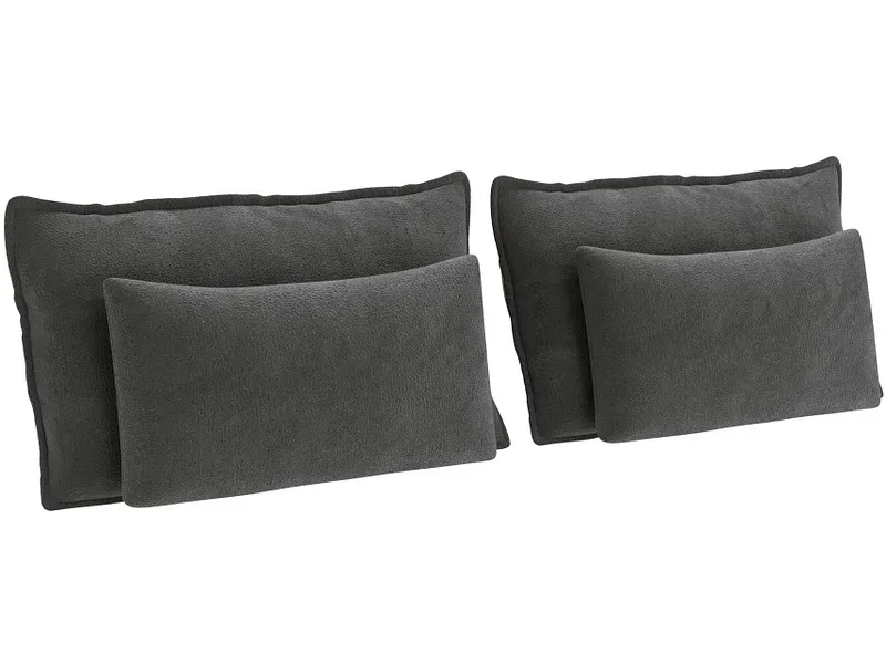Set 4 Kissen KINGDOM 30x65cm anthrazit unifarben