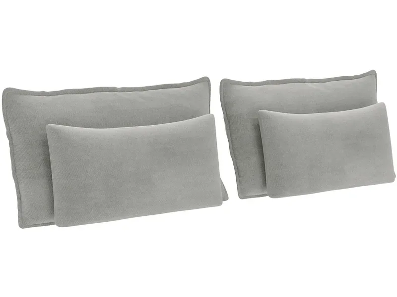 Set 4 Kissen KINGDOM 30x65cm grau unifarben